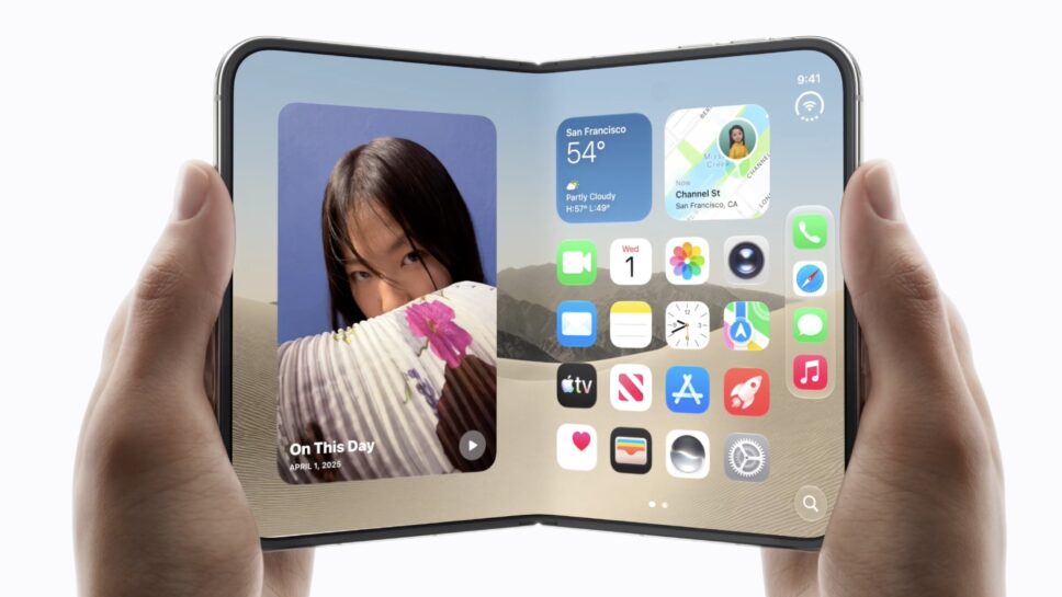 Com a tela aberta, iPhone Duo parece um livro