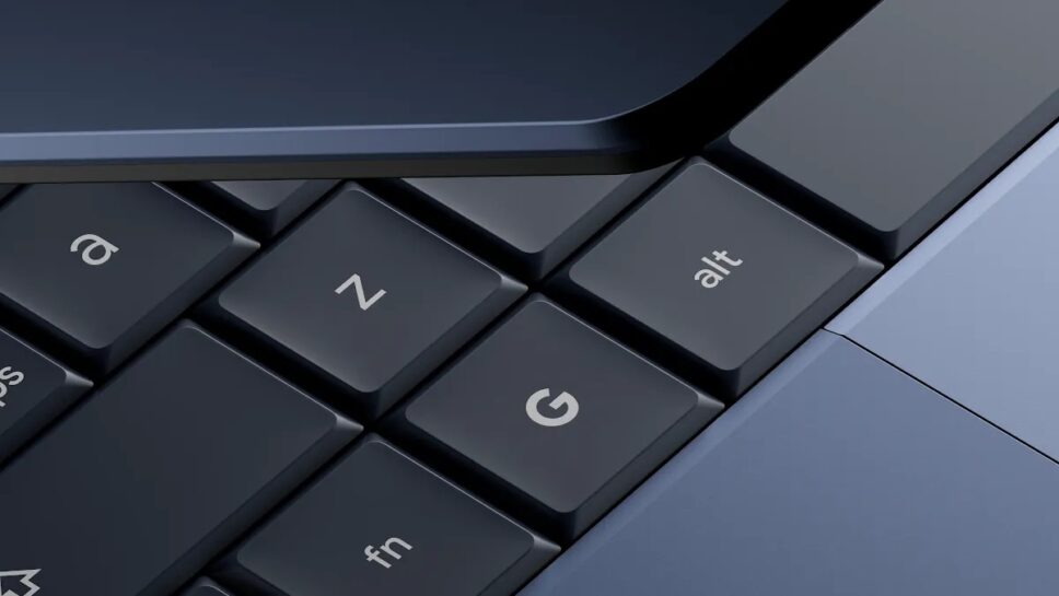 Detalhe do teclado do Googlebook