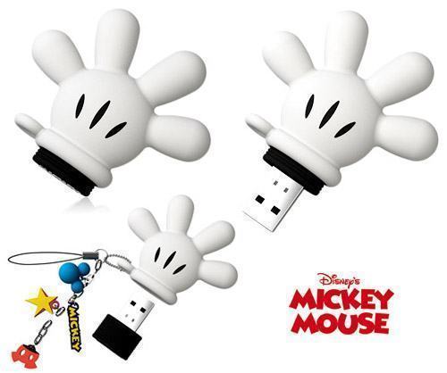 Luva Branca do Mickey Mouse Vira Flash Drive!
