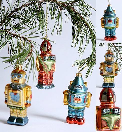 Robôs para Enfeitar a Árvore de Natal