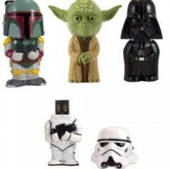 Flash Drives Star Wars em 3D com Darth Vader, Boba Fett, Stormtrooper e Yoda!