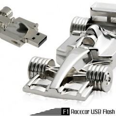 Flash Drive F1 Feito de Metal Cromado