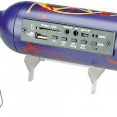 Garrafa de Vinho USB com Caixa de Som e Rádio FM