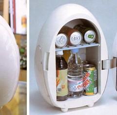 Uma Mini Geladeira em Formato de Ovo