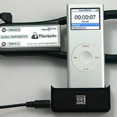 Estetoscópio com iPod Nano para Médicos High-Tech