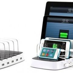 PowerDock 5 recarrega até 5 iPads, iPods ou iPhones ao mesmo tempo!