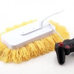 Mop, lata de lixo e porta lenços com controle remoto tornam a limpeza mais divertida!