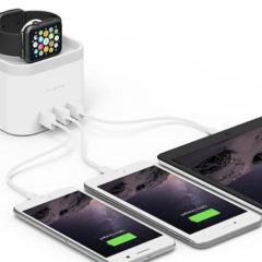Dock para Apple Watch com três portas USB pra recarregar seus outros gadgets