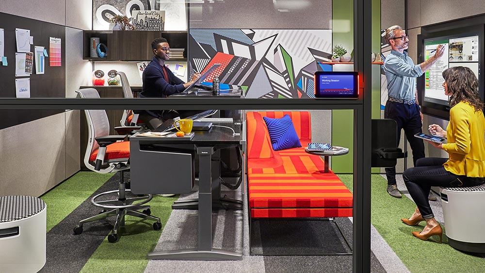 microsoft and steelcase creative workspaces