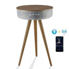 Mesinha Smart Table com Bluetooth, projeção de som 360° e carregador sem fio