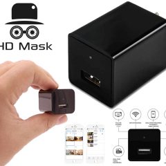Câmera de vídeo HD Mask escondida dentro de uma carregador USB de celular