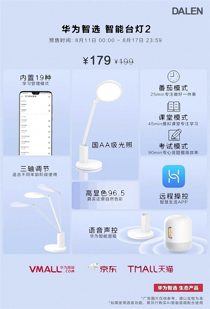 Luminária Inteligente Huawei Smart Desk Lamp 2 miniatura