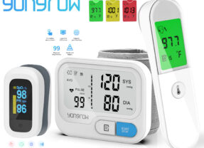 Kit Gadgets de Saúde Yongrow: Oxímetro, Termômetro e Medidor de Pressão