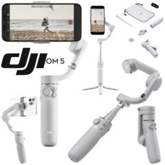 Novo Gimbal DJI Osmo Mobile 5 com Bastão de Selfie Telescópico