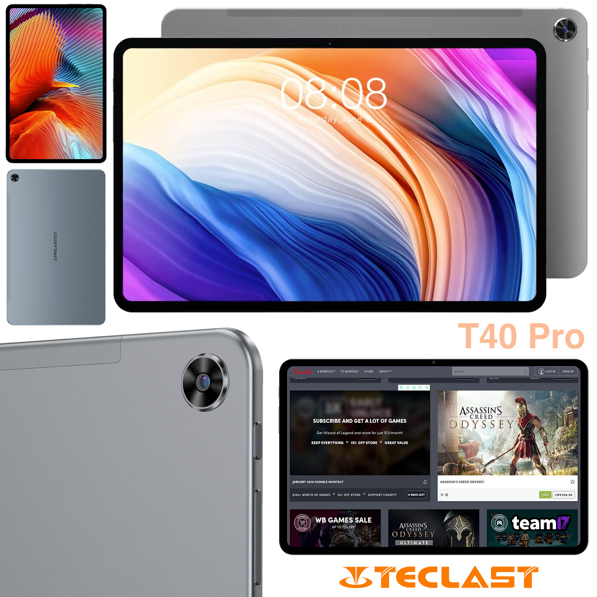 Tablet Teclast T40 Pro Gaming com tela UHD miniatura
