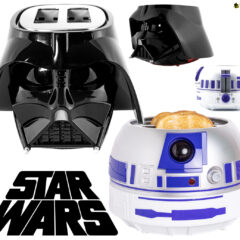 Torradeiras Star Wars Darth Vader e R2-D2 com efeitos de luzes e sons
