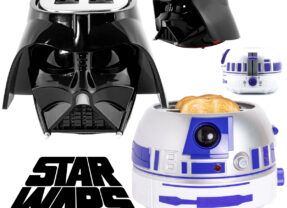 Torradeiras Star Wars Darth Vader e R2-D2 com efeitos de luzes e sons