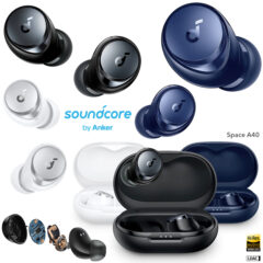 Fones de Ouvido Soundcore Space A40 com ANC que elimina 98% dos ruídos e 50 horas de bateria