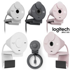 Câmera Logitech Brio 300 Webcam 1080p com design diferente