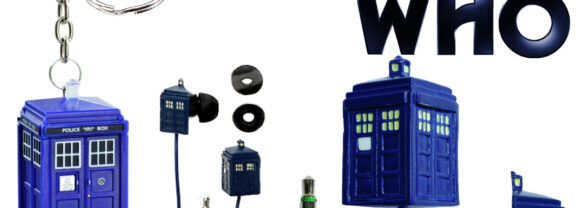 Doctor Who: fones de ouvido e flash drive da TARDIS