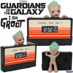Relógio Despertador Groot Cassette Mixtape “Cosmic Mix Vol. 1” (Guardiões da Galáxia)