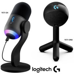 Microfones RGB Logitech G Yeti GX e Yeti Orb para streaming de games