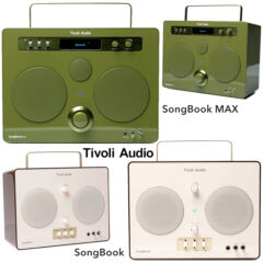 Tivoli SongBook e SongBook Max Premium Bluetooth Sound System em estilo boombox vintage