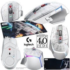 Mouse Logitech G502 X Plus Millennium Falcon Edition – 40 anos de Star Wars O Retorno de Jedi