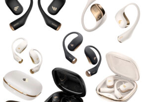 Fones Edifier Comfo Fit Open-Ear com design aberto e confortável