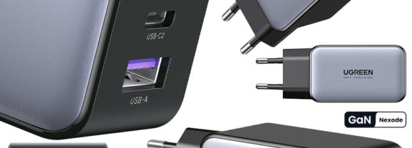Carregador rápido Ugreen Nexode 65W com 3 portas USB na Black Friday