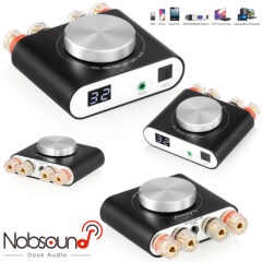 Mini-Amplificador Nobsound Q10 HiFi Digital 100W com entradas Bluetooth/AUX/Óptico
