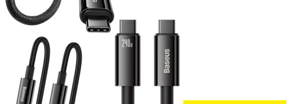 Cabo Baseus USB-C Fast Charging 240W na promoção de natal do AliExpress