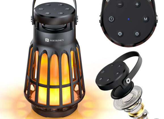 Portronics Dash 6 caixa de som e lanterna com luz trêmula de vela