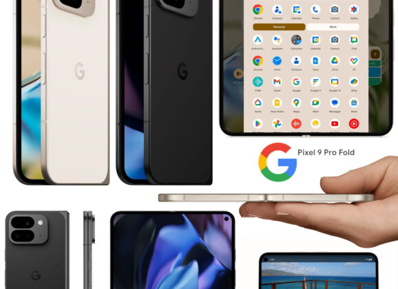 Smartphone Google Pixel 9 Pro Fold com tela dobrável e chip Tensor G4