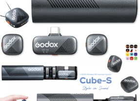 Microfone Godox Cube-S 2.4GHz Wireless Microphone System super pequeno e portátil