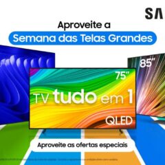 Samsung faz promoção de TVs com telas grandes de até 98 polegadas