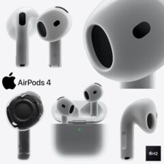 Fones Apple AirPods 4 com cancelamento de ruídos ativo e chip H2