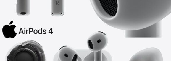 Fones Apple AirPods 4 com cancelamento de ruídos ativo e chip H2