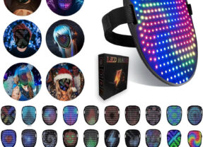 Máscara de Halloween Megoo LED Bluetooth Face Mask