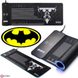 Mousepad Batman XXL Gaming com LEDs RGB e carregador de celular