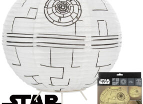 Lanterna de papel Star Wars Estrela da Morte luminária LED