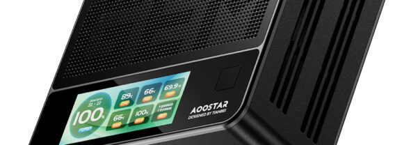 Mini-PC Aoostar GEM12+ Pro ultra‑compacto com display personalizável