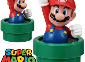 Caixa de som Super Mario Bluetooth dentro de um cano verde
