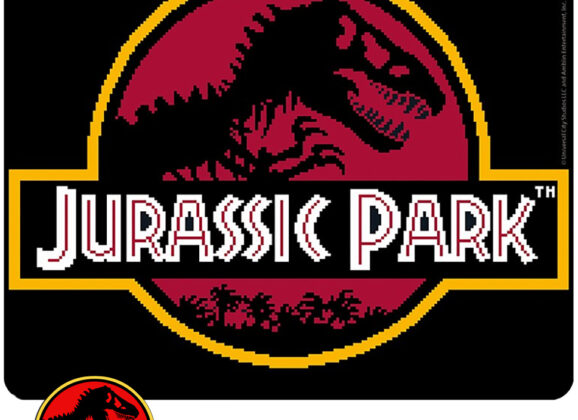 Mousepad Jurassic Park 8-bit Pixel Logo