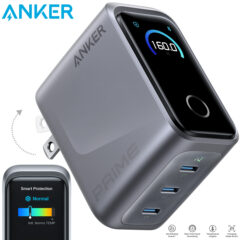 Carregador Anker Prime 160W com tela touchscreen