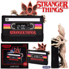 Despertador Stranger Things 5 em Fita Cassete com Demogorgon