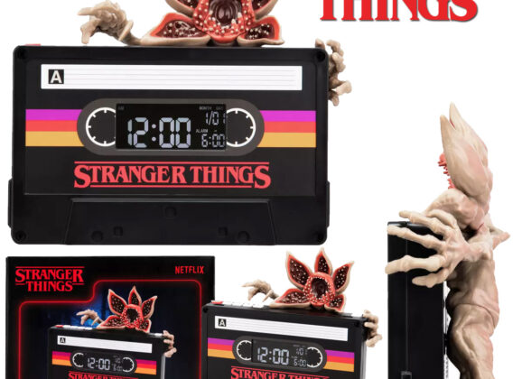 Despertador Stranger Things 5 em Fita Cassete com Demogorgon