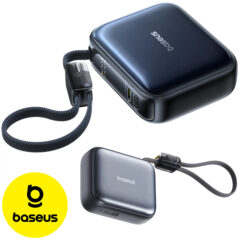 Power Bank Baseus PicoGo AC22 Ultra Mini com tamanho super compacto