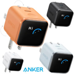 Carregador de parede Anker Nano Charger com tela inteligente (45W – 180°)