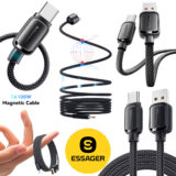 Cabo Essager USB ES-X56 com revestimento magnético anti enrolamento (100W/7a)